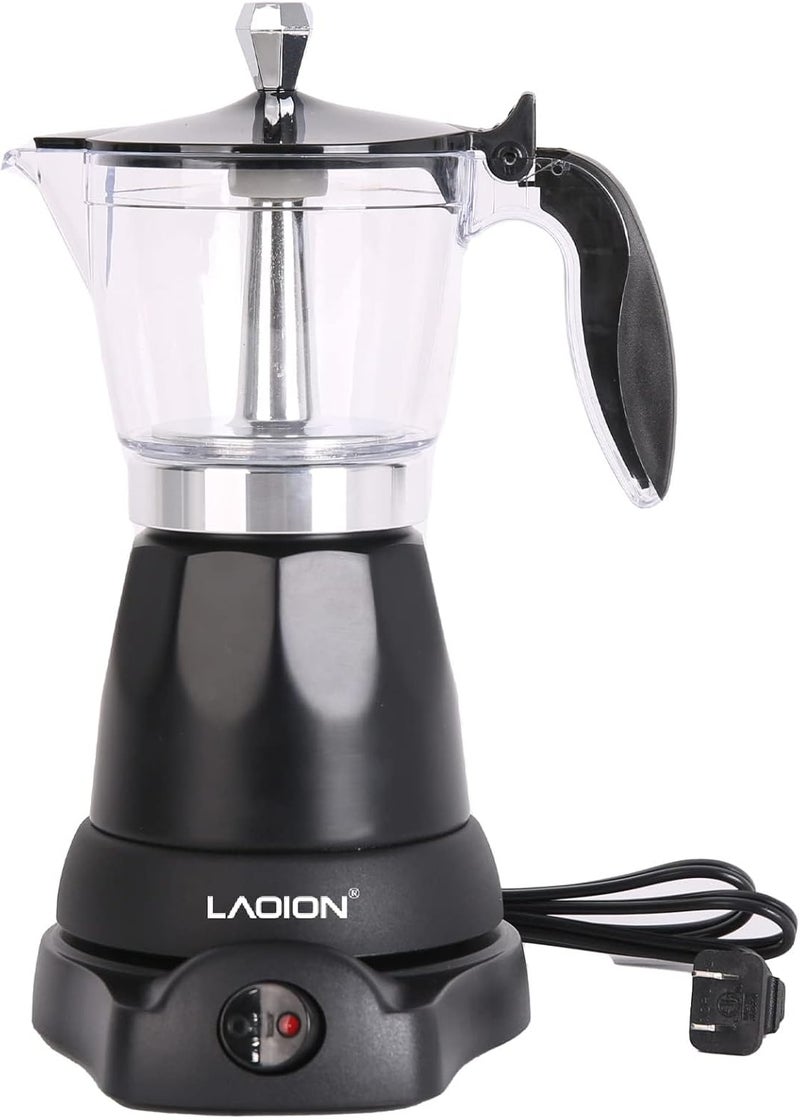 AOLION Cuban Coffee Maker, 6 or 3cup Electric Espresso Coffee Maker, Portable Cafeteras Electricas Modernas, Electric Moka Pot with Detachable Base & Overheat Protection, Coffee Gift for Home Travel - Image 1